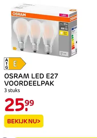 Praxis Osram led E27 voordeelpak aanbieding