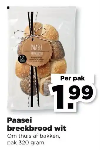 PLUS Paasei breekbrood wit 320g aanbieding