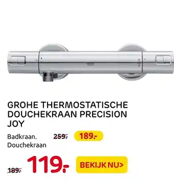 Praxis Grohe thermostatische douchekraan precision joy aanbieding
