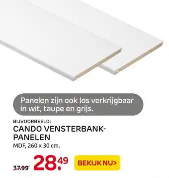 Praxis Cando vensterbank-panelen 260x30 cm aanbieding