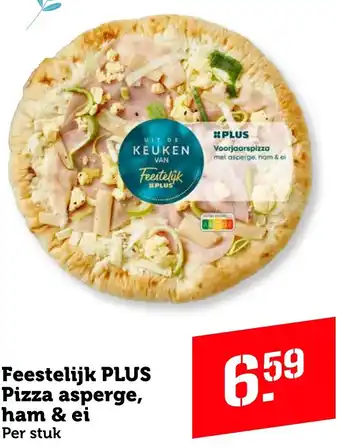 Coop Feestelijk PLUS Pizza asperge, ham & ei aanbieding