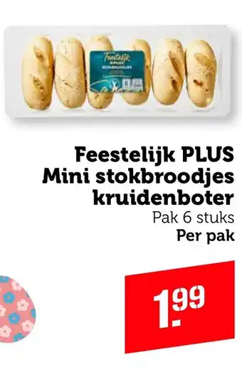 Coop Feestelijk PLUS Mini stokbroodjes kruidenboter aanbieding