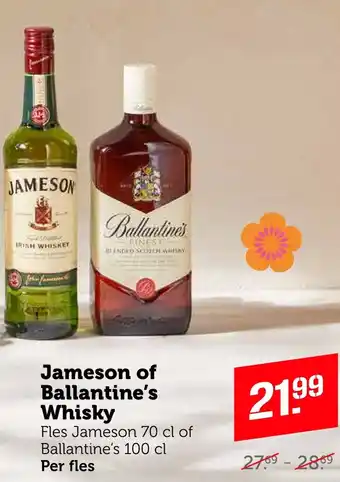 Coop Jameson of Ballantine's Whisky aanbieding