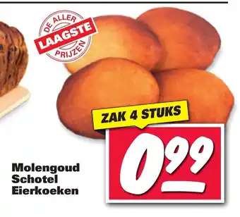 Nettorama Molengoud schotel eierkoeken 4 st aanbieding