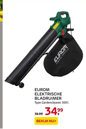 Praxis Eurom elektrische bladruimer Type Gardencleaner 3001 aanbieding