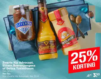 Coop Zwarte Kip Advocaat, Elitern Boerenjongens of Delica Tokkelroom Fles 50 cl aanbieding