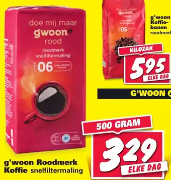 Nettorama G'woon Roodmerk koffie 500g aanbieding