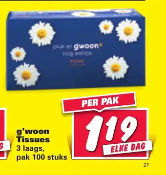 Nettorama G'woon Tissues 100st aanbieding