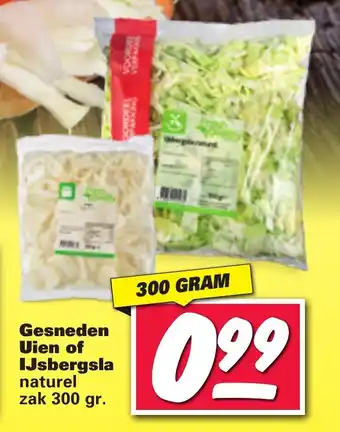 Nettorama Gesneden Uien of IJsbergsla 300g aanbieding