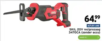 GAMMA SKIL 20V reciprozaag 3470CA (zonder accu) aanbieding