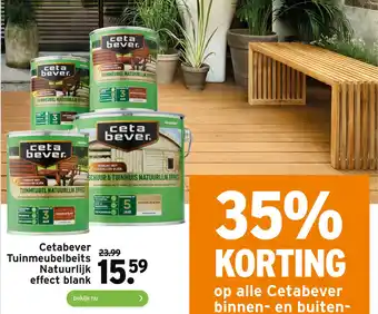 GAMMA Cetabever Tuinmeubelbeits Natuurlijk effect blank aanbieding