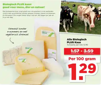 PLUS Alle Biologisch PLUS Kaas aanbieding