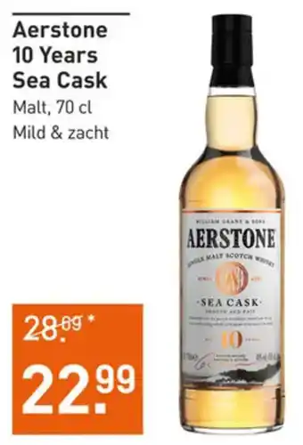 Gall & Gall Aerstone 10 Years Sea Cask 70 cl aanbieding