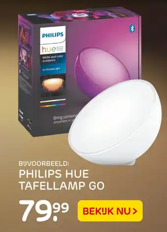 Praxis PHILIPS HUE TAFELLAMP GO aanbieding