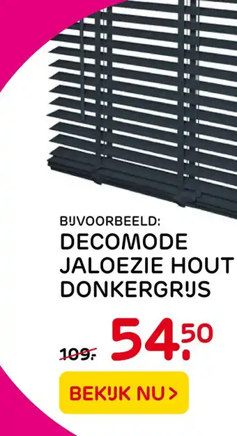 Praxis DECOMODE JALOEZIE HOUT DONKERGRUS aanbieding