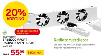 Praxis SPEEDCOMFORT RADIATORVENTILATOR aanbieding