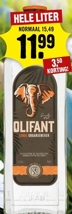 Dirck 3 OLIFANT JONGE GRAANJENEVER aanbieding