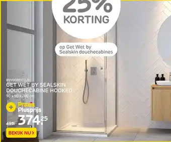 Praxis GET WET BY SEALSKIN DOUCHECABINE HOOKED aanbieding