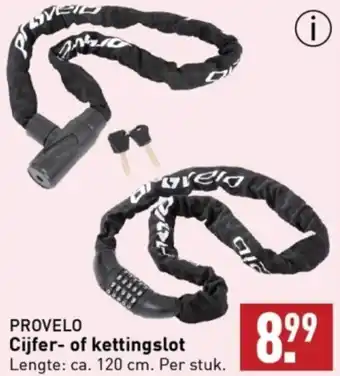 ALDI PROVELO Cijfer of kettingslot aanbieding