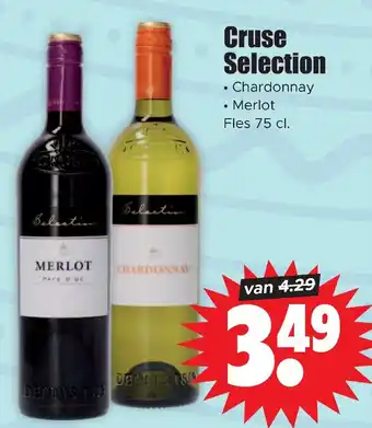 Dirk Cruse selection chardonnay merlot 75 cl aanbieding