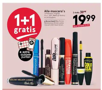 Etos Alle Mascara's 2 stuks aanbieding