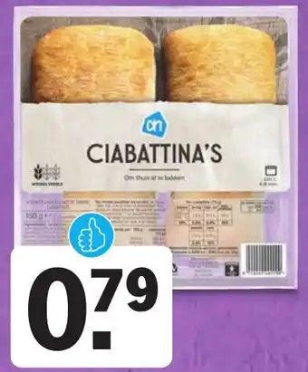 Albert Heijn Ciabattina's aanbieding