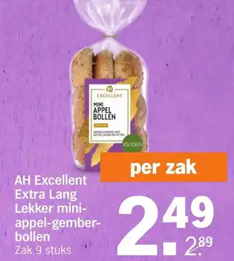 Albert Heijn Excellent extra lang lekker mini appel gember bollen per zak aanbieding