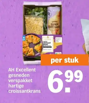 Albert Heijn Excellent gesneden verspakket hartige croissantkrans per stuk aanbieding