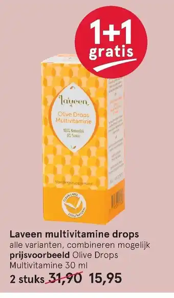 Etos Laveen Multivitamine Drops 2 stuks aanbieding