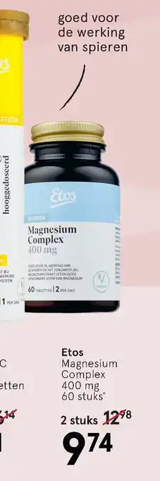 Etos Magnesium Complex 400 mg 2 stuks aanbieding