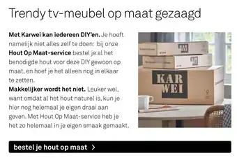 Karwei Trendy TV-Meubel Op Maat Gezaagd aanbieding