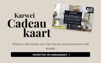 Karwei Cadeau Kaart aanbieding