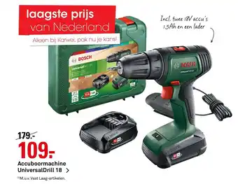 Karwei Accuboormachine UniversalDrill 18 aanbieding