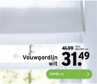 GAMMA Vouwgordijn wit aanbieding