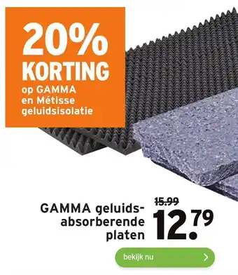 GAMMA Geluids-absorberende platen aanbieding