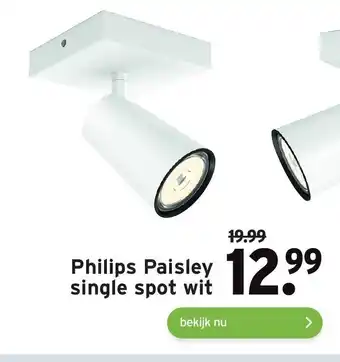 GAMMA Philips Paisley single spot wit aanbieding