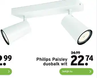 GAMMA Philips Paisley duobalk wit aanbieding