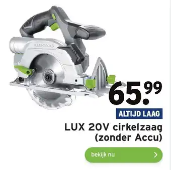 GAMMA Lux 20V cirkelzaag aanbieding