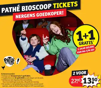 Kruidvat Pathé Bioscoop Tickets Voucher aanbieding