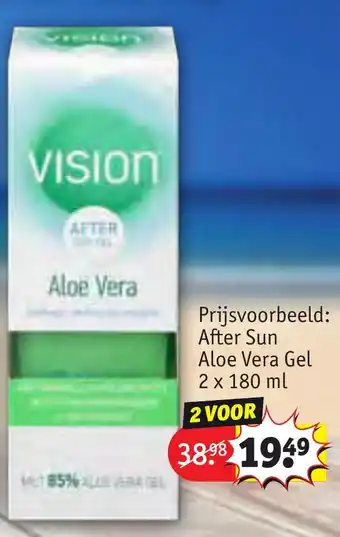 Kruidvat VISION After Sun Aloe Vera Gel 2 x 180 ml aanbieding