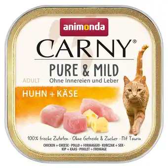 Zooplus Voordeelpakket: 64 x 100 g animonda Carny Adult Puur & Mild kip + kaas nat kattenvoer aanbieding