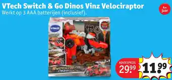 Kruidvat VTech Switch & Go Dinos Vinz Velociraptor aanbieding