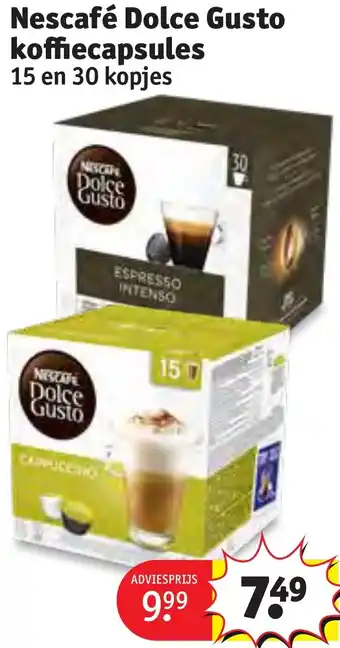 Kruidvat Nescafé Dolce Gusto koffiecapsules aanbieding