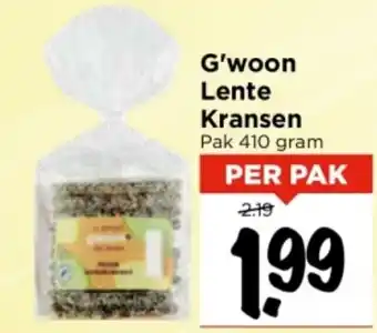 Vomar Voordeelmarkt G'woon Lente Kransen Pak 410 gram aanbieding