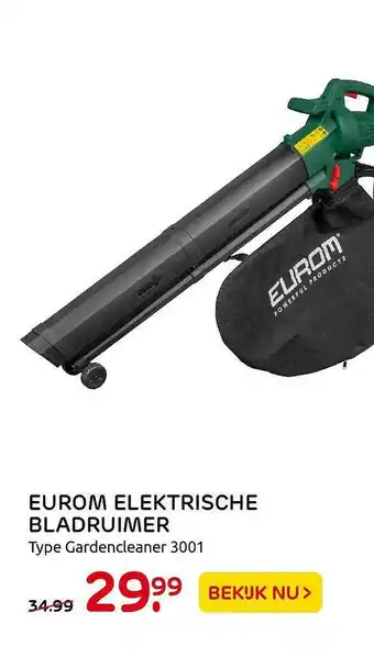 Praxis Eurom Elektrische Bladruimer Gardencleaner 3001 aanbieding