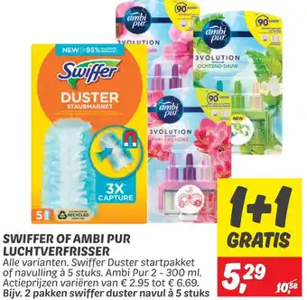 Dekamarkt SWIFFER OF AMBI PUR LUCHTVERFRISSER aanbieding