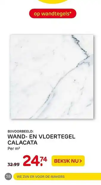 Praxis Wand- En Vloertegel Calacata aanbieding