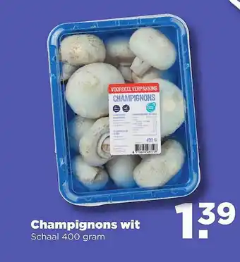 PLUS Champignons wit  400 gram aanbieding