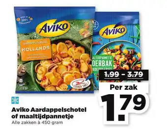 PLUS Aviko aardappelschotel of maaltijdpannetje  450 gram aanbieding