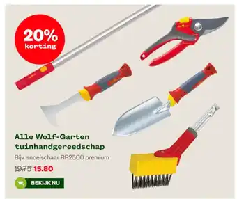 Welkoop Alle Wolf-Garten tuinhandgereedschap aanbieding